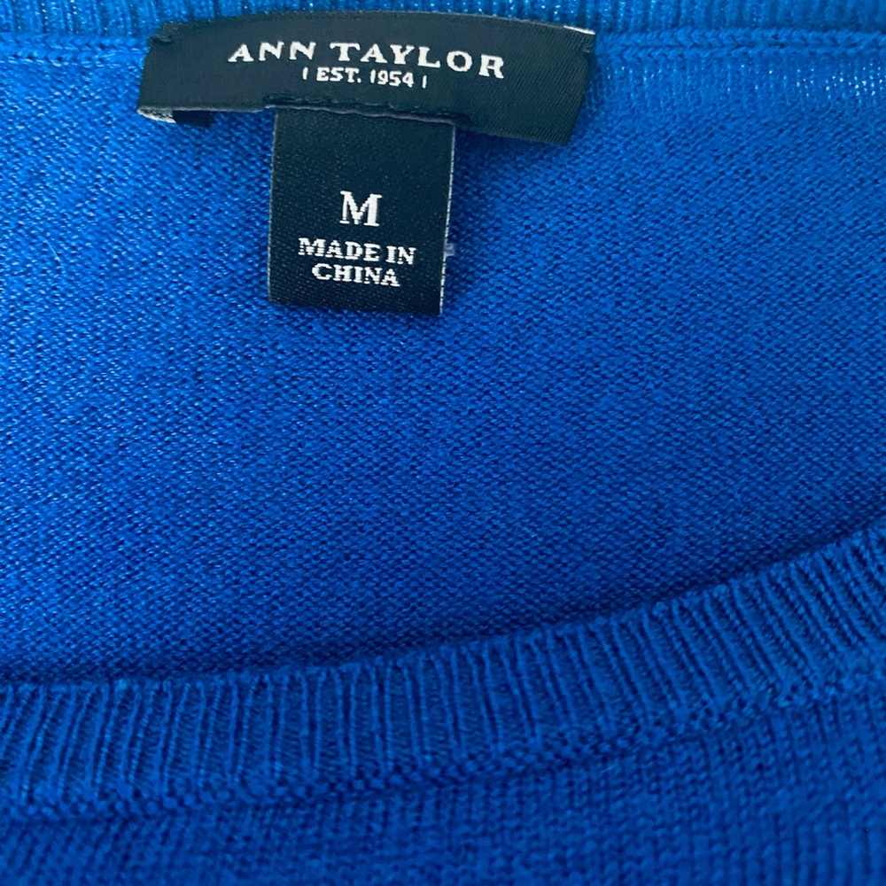 Ann Taylor Vibrant Blue Knit Top - Picture 7 of 10